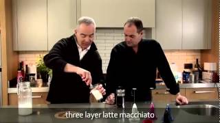 aerolatte  milk frother makes three layer caffè latte macchiato [upl. by Sibilla948]