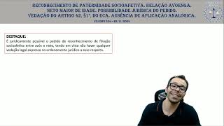 STJ INFO 834 paternidade socioafetiva e adoção [upl. by Zetes]