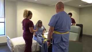 Physical Therapy Transfer Training  How To Transfer From Wheelchair To Bed [upl. by Geer]