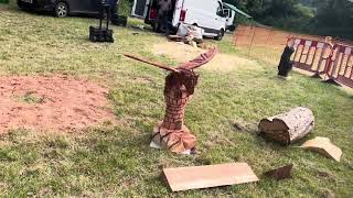 A fabulous range of wooden sculpture at Caerleon festival 2024 [upl. by Ahsuas]