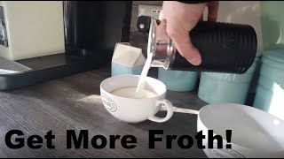 How to Get More Froth from Your Nespresso Coffee Aeroccino  Nespresso tips and help [upl. by Leinto309]