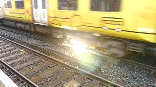 Merseyrail 507 009 making arcs at Birkdale station [upl. by Chretien]